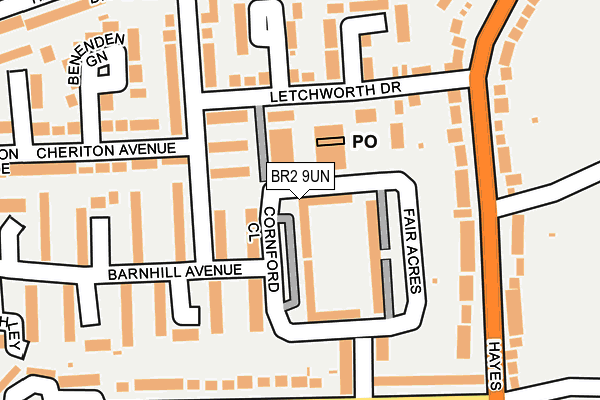 BR2 9UN map - OS OpenMap – Local (Ordnance Survey) BR2 9UN map - OS OpenMap – Local (Ordnance Survey)