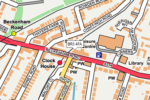 BR3 4FA map - OS OpenMap – Local (Ordnance Survey) BR3 4FA map - OS OpenMap – Local (Ordnance Survey)