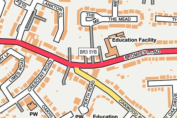 BR3 5YB map - OS OpenMap – Local (Ordnance Survey) BR3 5YB map - OS OpenMap – Local (Ordnance Survey)