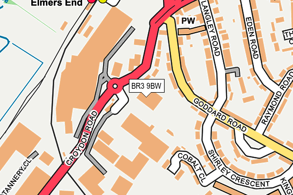 BR3 9BW map - OS OpenMap – Local (Ordnance Survey) BR3 9BW map - OS OpenMap – Local (Ordnance Survey)