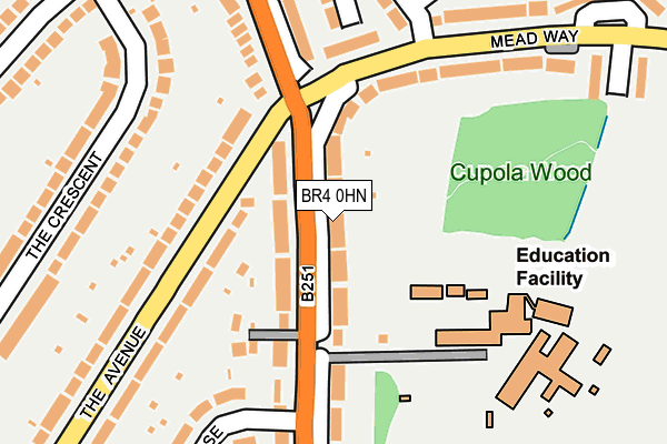 BR4 0HN map - OS OpenMap – Local (Ordnance Survey) BR4 0HN map - OS OpenMap – Local (Ordnance Survey)