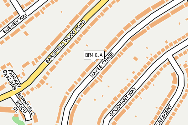 BR4 0JA map - OS OpenMap – Local (Ordnance Survey) BR4 0JA map - OS OpenMap – Local (Ordnance Survey)