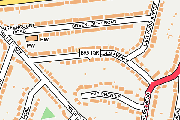 BR5 1QR map - OS OpenMap – Local (Ordnance Survey) BR5 1QR map - OS OpenMap – Local (Ordnance Survey)