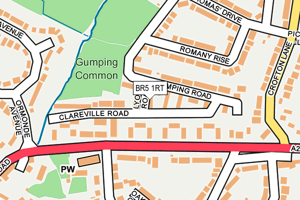 BR5 1RT map - OS OpenMap – Local (Ordnance Survey) BR5 1RT map - OS OpenMap – Local (Ordnance Survey)