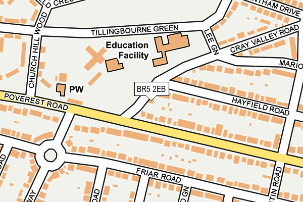 BR5 2EB map - OS OpenMap – Local (Ordnance Survey)