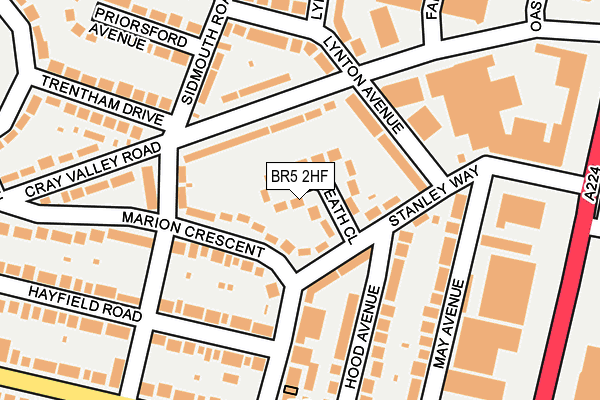 BR5 2HF map - OS OpenMap – Local (Ordnance Survey) BR5 2HF map - OS OpenMap – Local (Ordnance Survey)