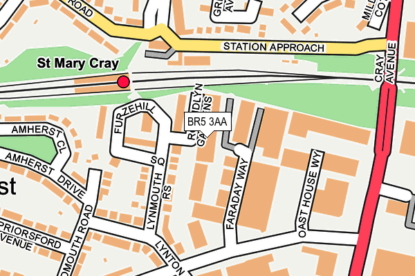 BR5 3AA map - OS OpenMap – Local (Ordnance Survey) BR5 3AA map - OS OpenMap – Local (Ordnance Survey)