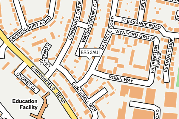 BR5 3AU map - OS OpenMap – Local (Ordnance Survey) BR5 3AU map - OS OpenMap – Local (Ordnance Survey)