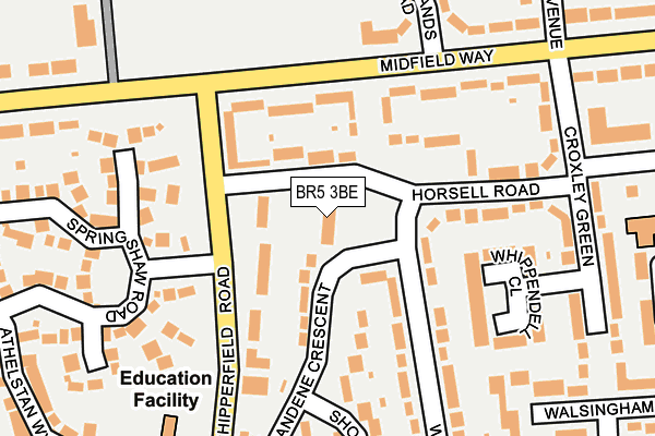 BR5 3BE map - OS OpenMap – Local (Ordnance Survey) BR5 3BE map - OS OpenMap – Local (Ordnance Survey)