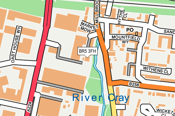 BR5 3FH map - OS OpenMap – Local (Ordnance Survey) BR5 3FH map - OS OpenMap – Local (Ordnance Survey)