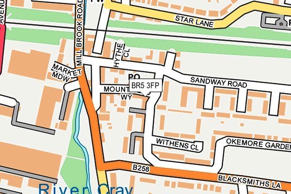 BR5 3FP map - OS OpenMap – Local (Ordnance Survey) BR5 3FP map - OS OpenMap – Local (Ordnance Survey)