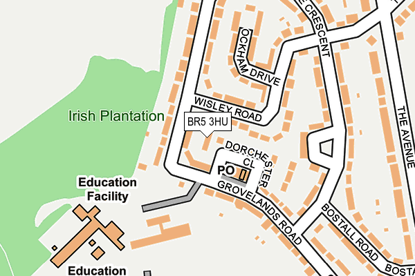 BR5 3HU map - OS OpenMap – Local (Ordnance Survey) BR5 3HU map - OS OpenMap – Local (Ordnance Survey)