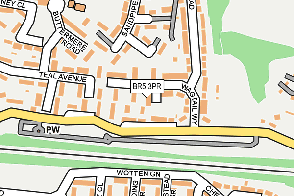 BR5 3PR map - OS OpenMap – Local (Ordnance Survey) BR5 3PR map - OS OpenMap – Local (Ordnance Survey)