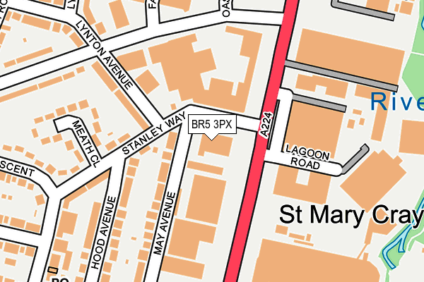 BR5 3PX map - OS OpenMap – Local (Ordnance Survey) BR5 3PX map - OS OpenMap – Local (Ordnance Survey)