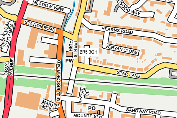 BR5 3QH map - OS OpenMap – Local (Ordnance Survey) BR5 3QH map - OS OpenMap – Local (Ordnance Survey)