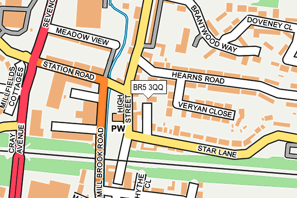 BR5 3QQ map - OS OpenMap – Local (Ordnance Survey) BR5 3QQ map - OS OpenMap – Local (Ordnance Survey)