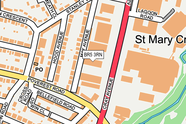 BR5 3RN map - OS OpenMap – Local (Ordnance Survey) BR5 3RN map - OS OpenMap – Local (Ordnance Survey)