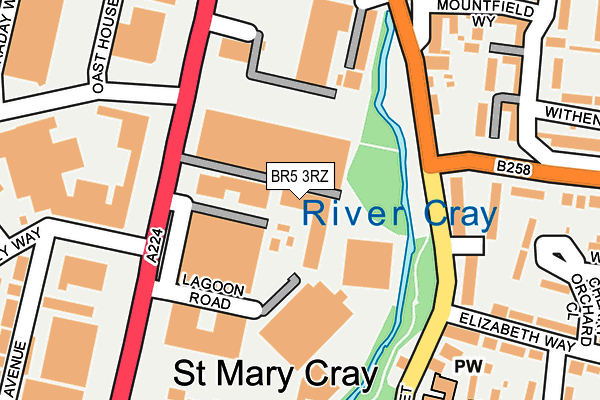 BR5 3RZ map - OS OpenMap – Local (Ordnance Survey) BR5 3RZ map - OS OpenMap – Local (Ordnance Survey)