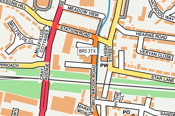 BR5 3TX map - OS OpenMap – Local (Ordnance Survey) BR5 3TX map - OS OpenMap – Local (Ordnance Survey)