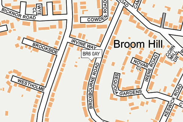 BR6 0AY map - OS OpenMap – Local (Ordnance Survey)