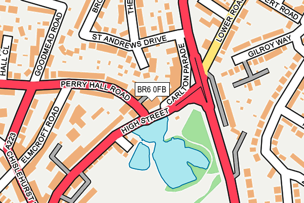 BR6 0FB map - OS OpenMap – Local (Ordnance Survey) BR6 0FB map - OS OpenMap – Local (Ordnance Survey)