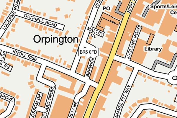 BR6 0FD map - OS OpenMap – Local (Ordnance Survey) BR6 0FD map - OS OpenMap – Local (Ordnance Survey)