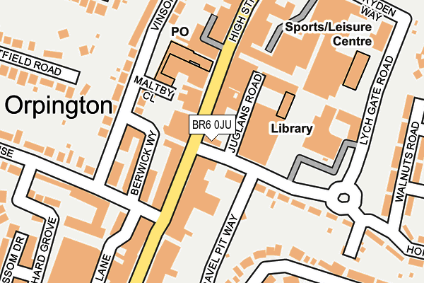BR6 0JU map - OS OpenMap – Local (Ordnance Survey) BR6 0JU map - OS OpenMap – Local (Ordnance Survey)