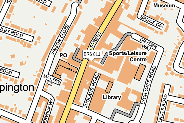 BR6 0LJ map - OS OpenMap – Local (Ordnance Survey) BR6 0LJ map - OS OpenMap – Local (Ordnance Survey)