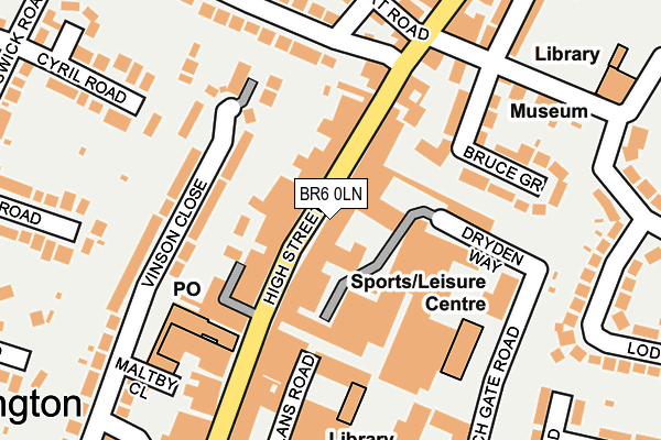 BR6 0LN map - OS OpenMap – Local (Ordnance Survey) BR6 0LN map - OS OpenMap – Local (Ordnance Survey)