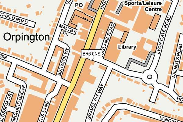 BR6 0NS map - OS OpenMap – Local (Ordnance Survey) BR6 0NS map - OS OpenMap – Local (Ordnance Survey)