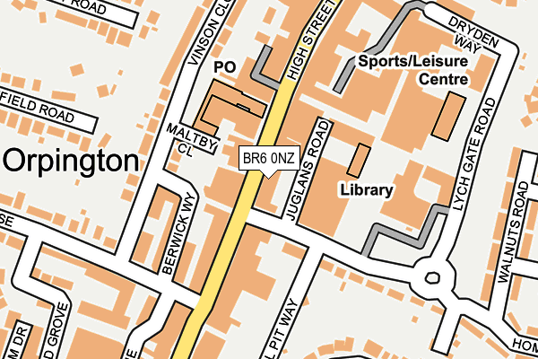 BR6 0NZ map - OS OpenMap – Local (Ordnance Survey) BR6 0NZ map - OS OpenMap – Local (Ordnance Survey)