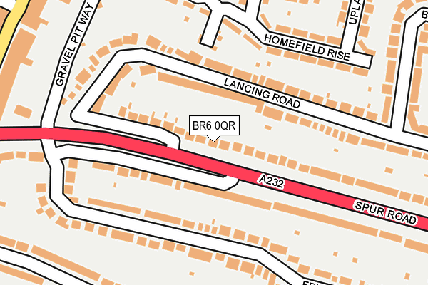 BR6 0QR map - OS OpenMap – Local (Ordnance Survey) BR6 0QR map - OS OpenMap – Local (Ordnance Survey)