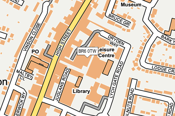 BR6 0TW map - OS OpenMap – Local (Ordnance Survey)