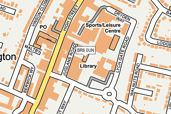 BR6 0UN map - OS OpenMap – Local (Ordnance Survey) BR6 0UN map - OS OpenMap – Local (Ordnance Survey)