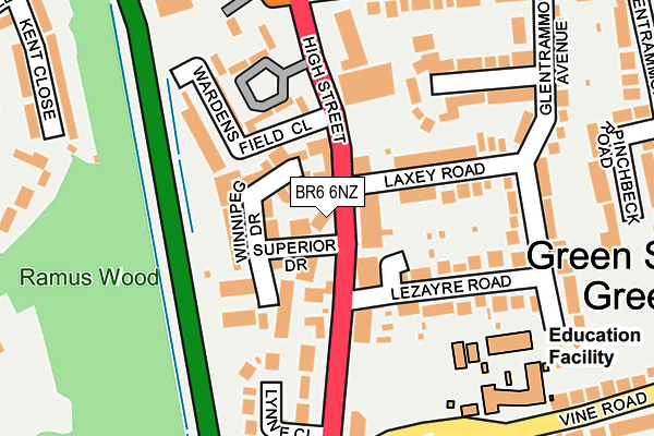BR6 6NZ map - OS OpenMap – Local (Ordnance Survey) BR6 6NZ map - OS OpenMap – Local (Ordnance Survey)