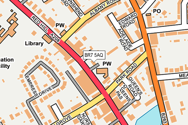BR7 5AQ map - OS OpenMap – Local (Ordnance Survey)
