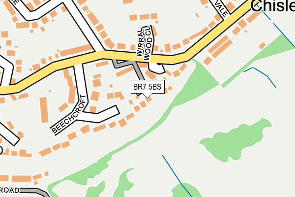 BR7 5BS map - OS OpenMap – Local (Ordnance Survey) BR7 5BS map - OS OpenMap – Local (Ordnance Survey)