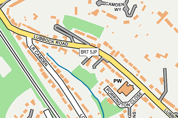 BR7 5JP map - OS OpenMap – Local (Ordnance Survey) BR7 5JP map - OS OpenMap – Local (Ordnance Survey)