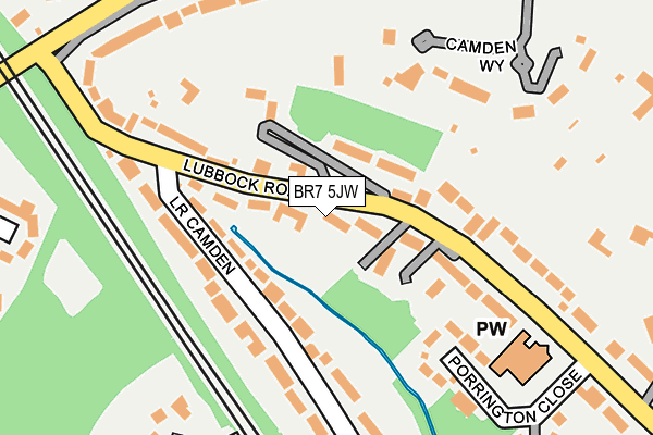 BR7 5JW map - OS OpenMap – Local (Ordnance Survey) BR7 5JW map - OS OpenMap – Local (Ordnance Survey)