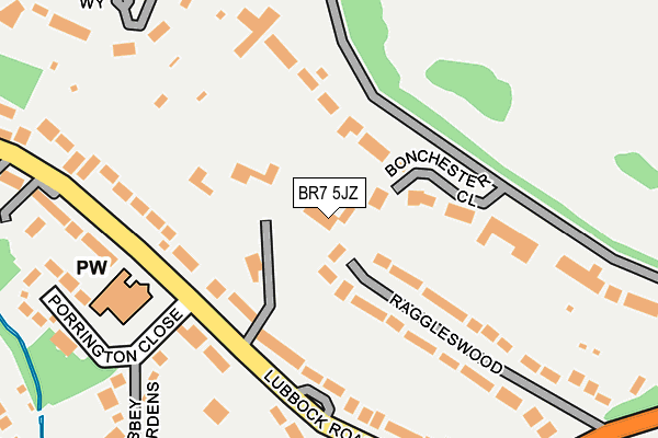 BR7 5JZ map - OS OpenMap – Local (Ordnance Survey) BR7 5JZ map - OS OpenMap – Local (Ordnance Survey)