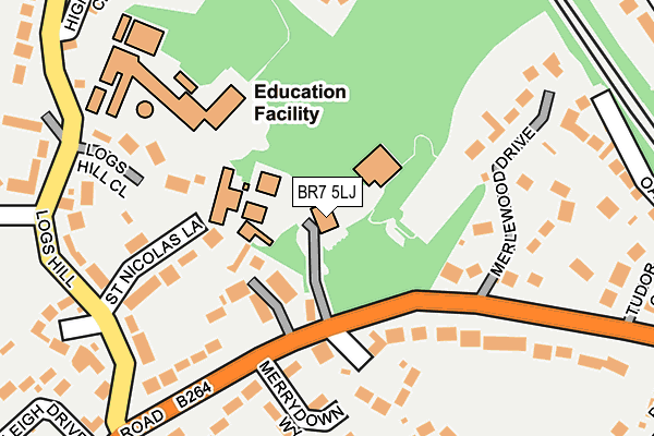 BR7 5LJ map - OS OpenMap – Local (Ordnance Survey) BR7 5LJ map - OS OpenMap – Local (Ordnance Survey)