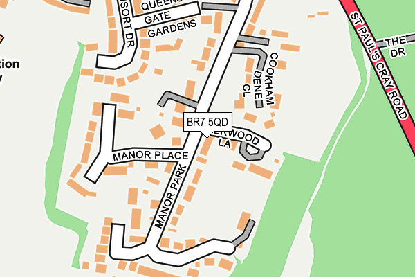 BR7 5QD map - OS OpenMap – Local (Ordnance Survey) BR7 5QD map - OS OpenMap – Local (Ordnance Survey)