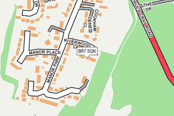 BR7 5QN map - OS OpenMap – Local (Ordnance Survey) BR7 5QN map - OS OpenMap – Local (Ordnance Survey)