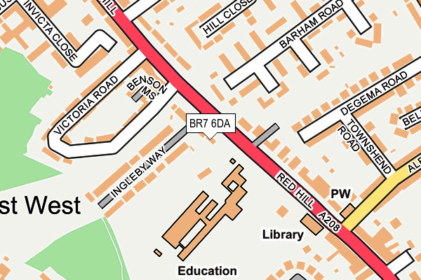 BR7 6DA map - OS OpenMap – Local (Ordnance Survey) BR7 6DA map - OS OpenMap – Local (Ordnance Survey)