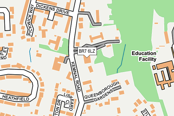 BR7 6LZ map - OS OpenMap – Local (Ordnance Survey)
