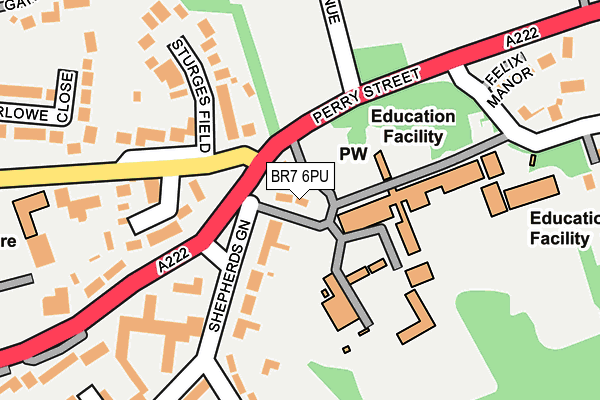 BR7 6PU map - OS OpenMap – Local (Ordnance Survey) BR7 6PU map - OS OpenMap – Local (Ordnance Survey)