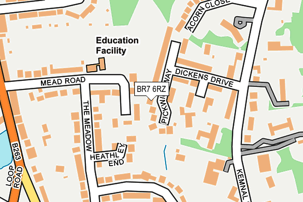 BR7 6RZ map - OS OpenMap – Local (Ordnance Survey) BR7 6RZ map - OS OpenMap – Local (Ordnance Survey)