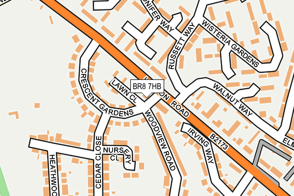 BR8 7HB map - OS OpenMap – Local (Ordnance Survey) BR8 7HB map - OS OpenMap – Local (Ordnance Survey)