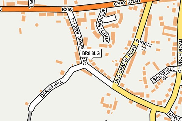 BR8 8LG map - OS OpenMap – Local (Ordnance Survey) BR8 8LG map - OS OpenMap – Local (Ordnance Survey)