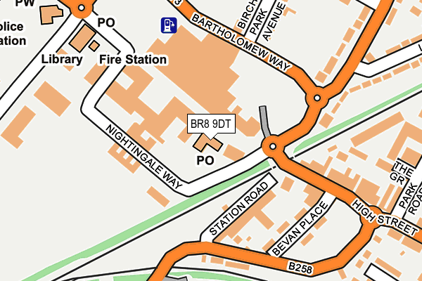 BR8 9DT map - OS OpenMap – Local (Ordnance Survey) BR8 9DT map - OS OpenMap – Local (Ordnance Survey)